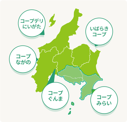 コープデリ グループ コープみらい いばらきコープ コープぐんま コープながの コープデリにいがた